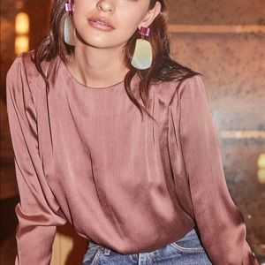 ASTR THE LABEL Crawford Satin Top